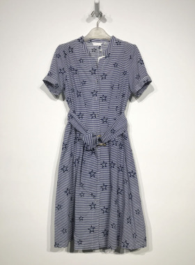 夕系列 D83507 时尚连衣裙品牌女装折扣启