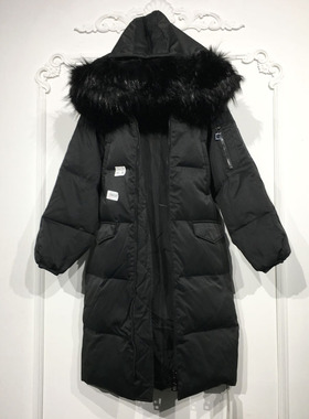 乔系列 D94325 时尚长款羽绒服品牌女装折扣