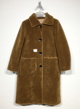 西树系列 D99469 时尚颗粒绒毛呢外套品牌女装折扣