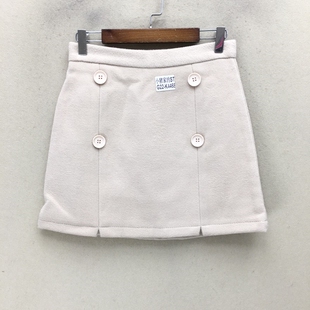 K4468 G22 品牌折扣 已改毛呢短裙潮款