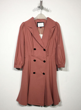 潮系列 D89316 时尚风衣外套品牌女装折扣