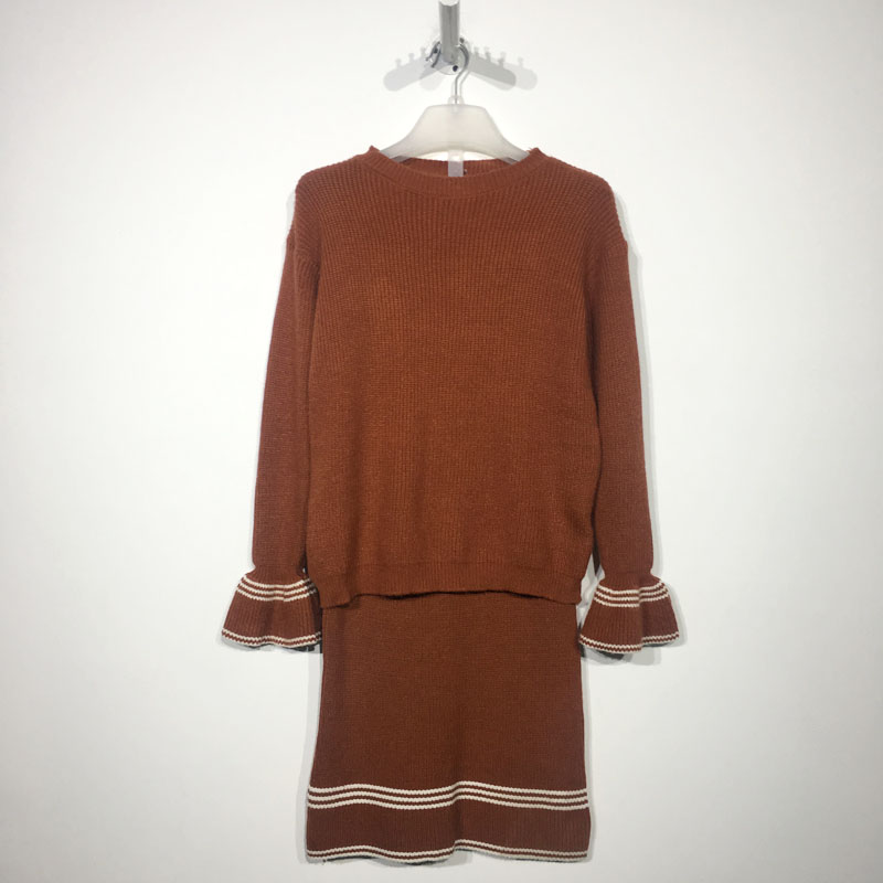 西树系列 D86240 时尚针织套装品牌女装折扣