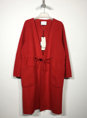 衣系列 D87937 时尚长款双面呢毛呢外套品牌女装折扣