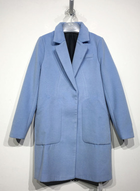 乔系列 D96105 时尚毛呢外套品牌女装折扣切