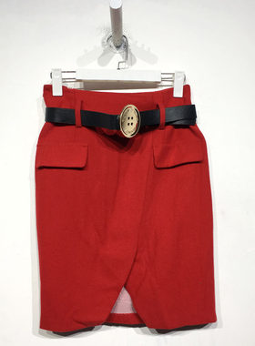 贝QN系列 D78049 时尚毛呢短裙品牌女装折扣