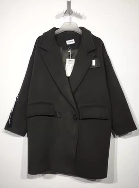 M系列 D90486 时尚毛呢外套品牌女装折扣