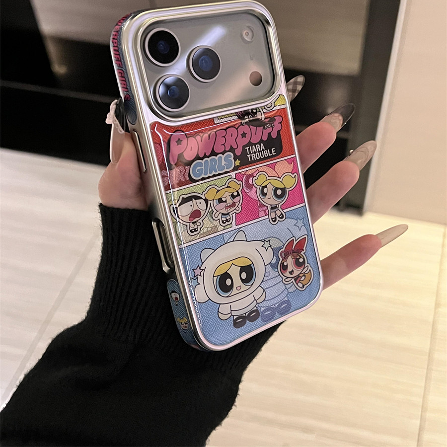 韩国可爱卡通女警电镀银滴胶适用iphone16pro手机壳苹果17新款15创意14pro女17超火15promax防摔保
