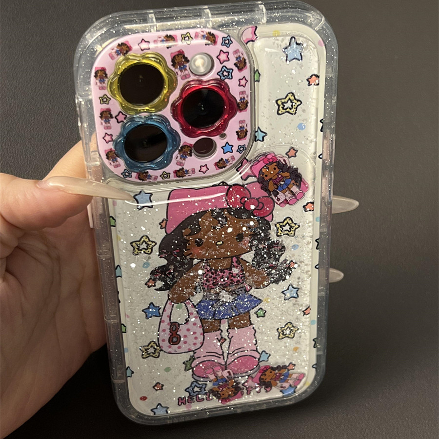 韩国可爱卡通长腿黑皮猫闪粉流沙适用iphone16pro手机壳苹果17新款15创意14pro女款17超火15promax防摔保护套,3C数码配件,手机保护套/壳,淘宝优惠券,粉丝福利购,淘宝优惠卷