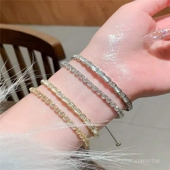 贝母蛇形手镯女手链轻奢小众高级感开口可调节手饰气质简约超闪潮