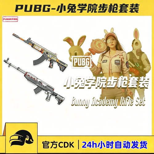 PUBG绝地求生枪皮肤小兔学院步枪套装ACE32武器SKS 吃鸡CDK兑换码