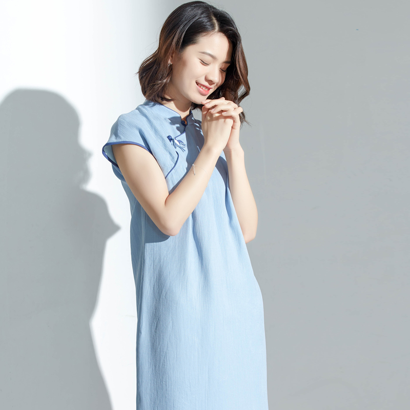 硬花扣北京瓷片复古日常旗袍旗袍