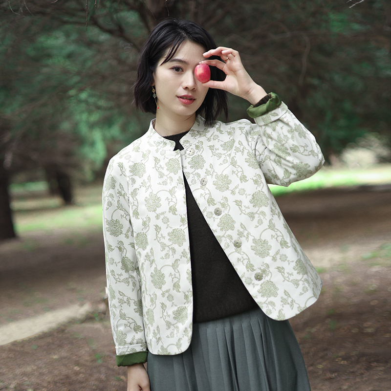 文艺新雪丽3M棉提花棉服