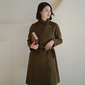 G22Q 羊毛大衣 瓷片高端复古文艺设计师原创款 017 星尘月色