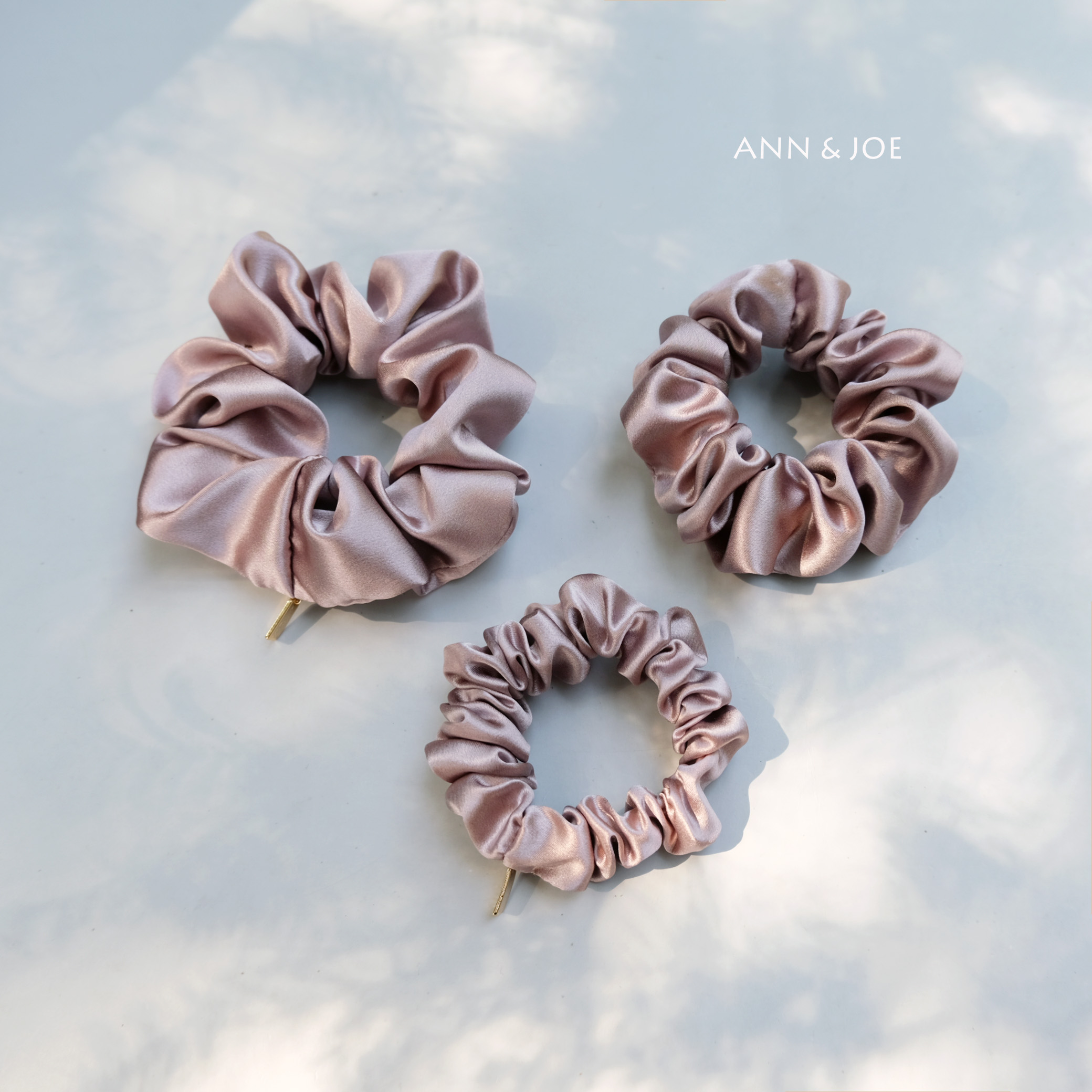 珊瑚粉加厚发圈桑蚕丝气质手工