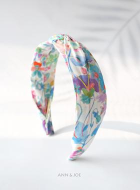 经典人气Proposal英国进口Liberty清新碎花宽发箍女纯棉布艺头箍