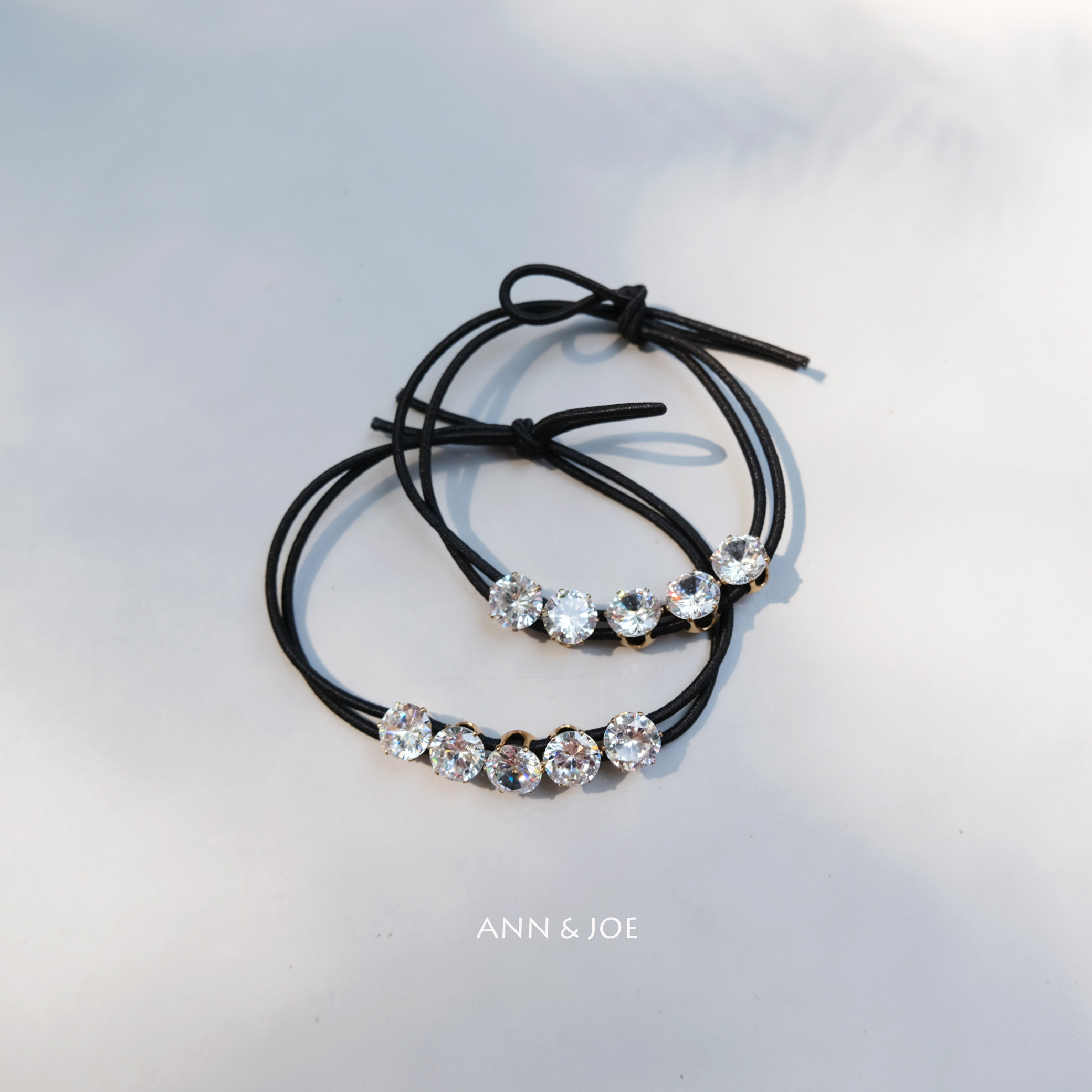 KKNEKKI精致水钻双股进口发圈