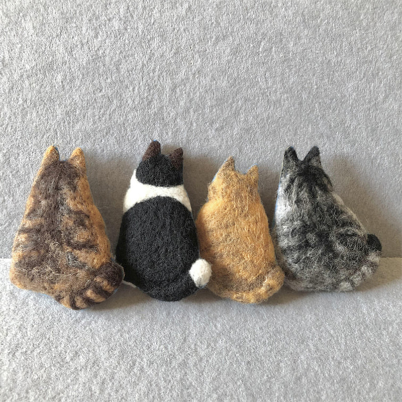 戳戳乐羊毛毡猫咪背影手工材料包