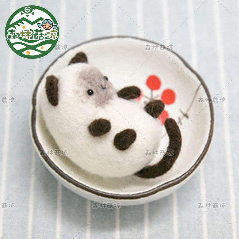 小番茄小 羊毛毡戳戳乐 【呆萌小猫】 暹罗猫 手工diy 非成品猫咪|ruв категории домашний ткань, швейная diy материалов, инструментов и готовой продукции, швейная diy материалов костюм - от Buy2taobao.com для оказания профессиональной услуги покупки агента Taobao