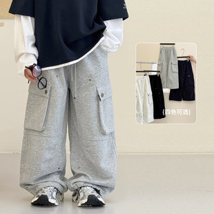 男童裤子2026春季新款儿童洋气卫裤中大童工装休闲裤男孩运动裤潮