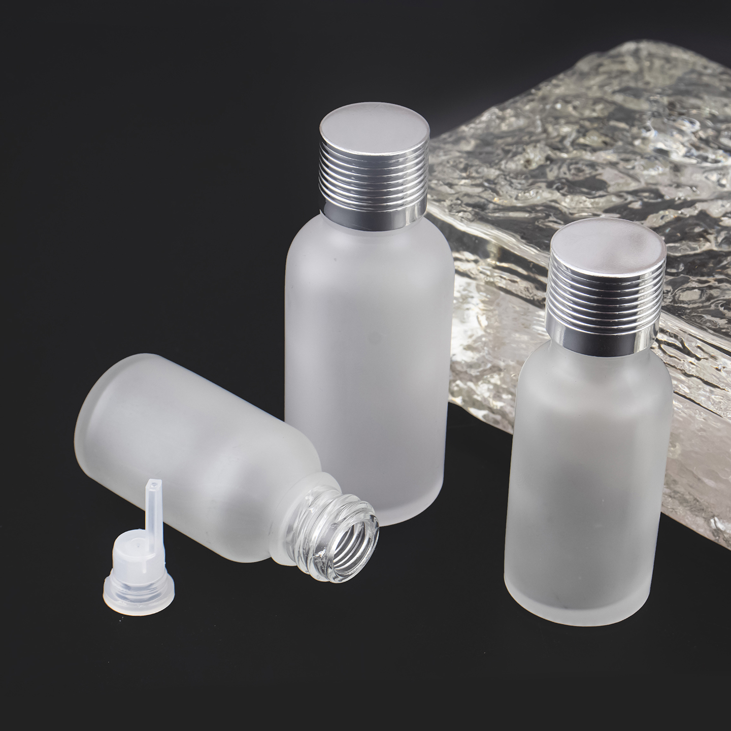 磨砂精油瓶化妆品样品瓶5ml-100ml分装瓶小罐子玻璃瓶滴塞瓶空瓶