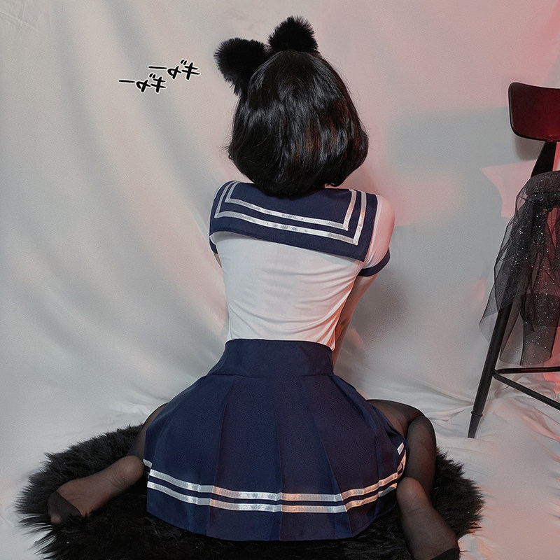 JAPANESE NAVAL ACADEMY STYLE JK UNIFORM STUDENT SHORT SKIRT SEXY COSPLAY SAILOR PURE CUTE SEDUCTION SUIT