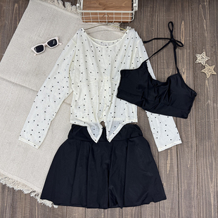 泳衣女高级感2025新款 成人分体微胖女孩遮肉显瘦温泉高级感 大码