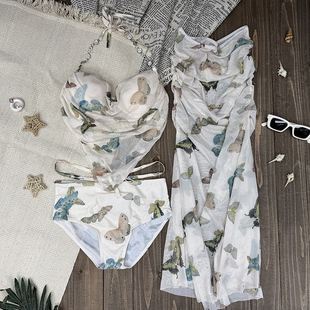 泳衣女高级感度假风长裙三件套性感泳装 泰式 bikini纯欲风绝美新款