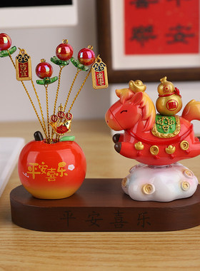 国潮马上有钱招财小摆件