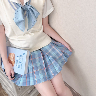 中牌制服馆 绫波JK毛料格裙学院风jk制服校服羊毛箱褶裙