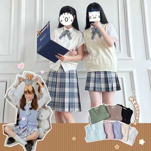 中牌制服馆 针织背心盟校系列原创jk制服校供感百搭刺绣套头毛衫