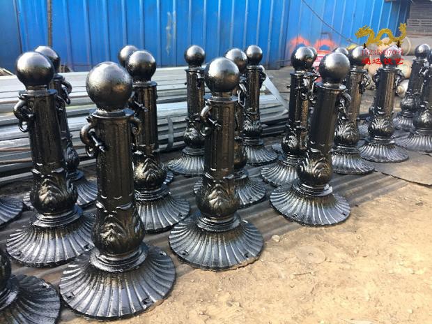 铁艺配件河边立柱道路装饰柱车档圆形底座总高度650铁艺罗马柱
