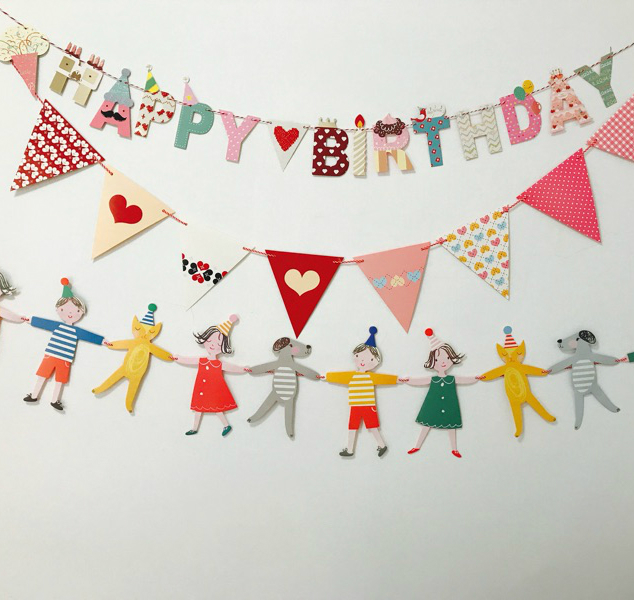 无纺布生日彩旗生日拉花生日横幅生日挂旗三角旗装饰布置彩旗包邮