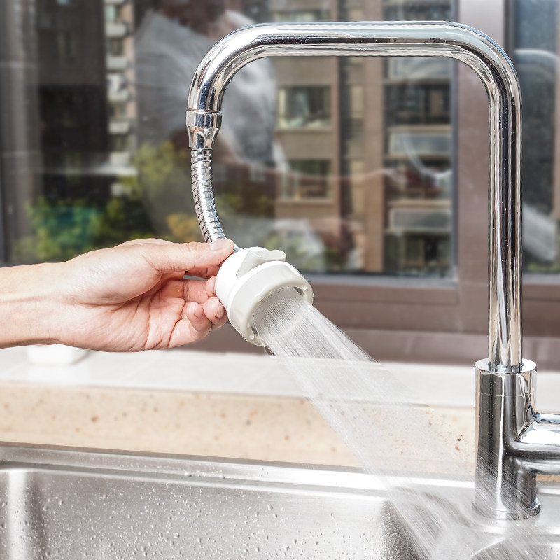 三档水龙头防溅水喷头家用自来水花洒节水器可旋转调节起泡过滤嘴