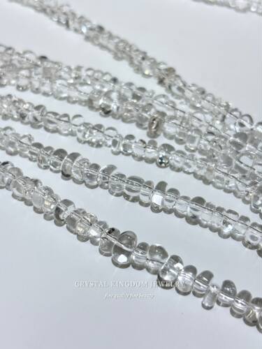 天然透体白水晶碎石米粒小糖豆串珠半成品散珠diy串配珠手工首饰