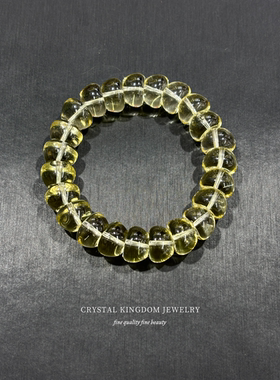 天然净体黄水晶手串聚宝盆苹果珠手链可diy文玩文艺男生情侣礼物