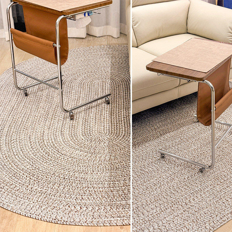 客厅茶几地毯手工编织卧室床边毯现代玄关室外轻奢无胶地毯可定制