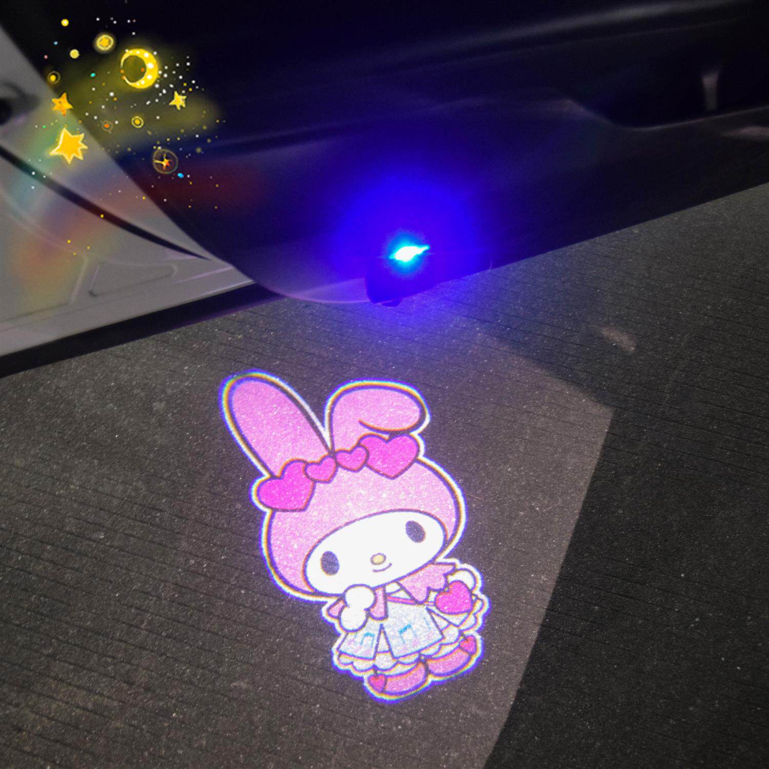 奇幻魔法Melody美乐蒂女生车载好物充电无线迎宾灯车门投影氛围灯