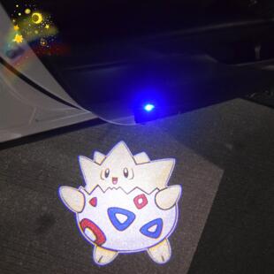 宝可梦超梦波克比皮卡丘Pokémon车载好物充电无线迎宾灯投影车灯