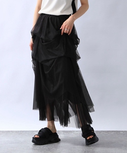 混搭单品美貌朦胧感2025春夏新款日本贵牌宽松蕾丝长宽半身裙