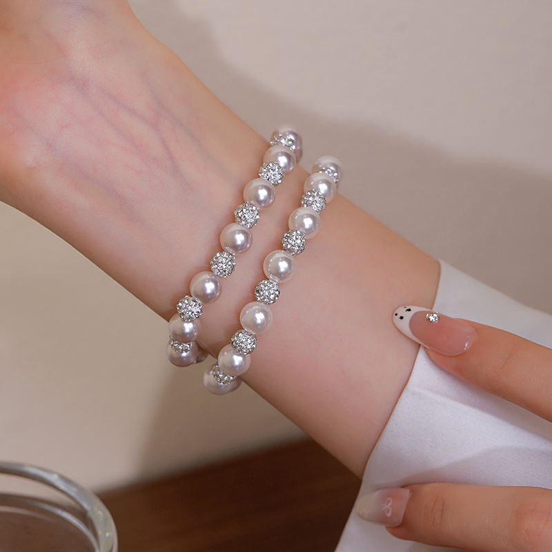 Z小姐法式珠珠闪锆手链女