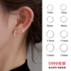 Z小姐999足银素圈耳环女极简养耳洞耳环睡觉免摘防丢耳饰2025新款