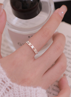 Z小姐999足银四叶草戒指