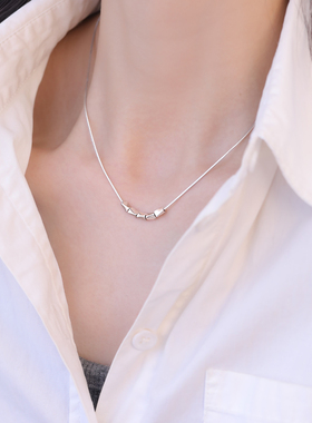 Z小姐999纯银转运珠锁骨链女