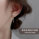 耳饰 爆款 Z小姐 999足银小方糖耳线女轻奢小众养耳洞耳环2025新款