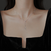 Z小姐999纯银水滴吊坠项链2025新款 轻奢小众设计高级锁骨链女 爆款