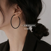 Черная большая серебряная игла для влюбленных, серебро 925 пробы, 50mm