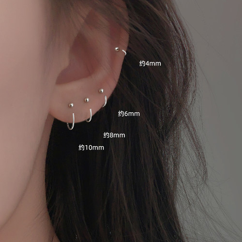 999纯银养耳耳钉睡觉免摘