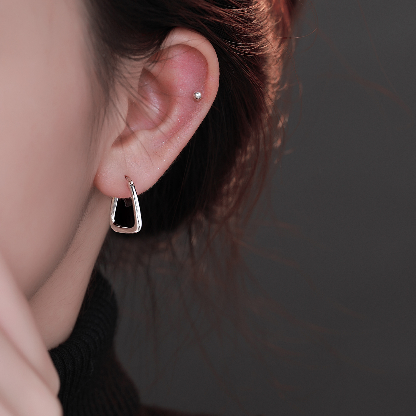 Z小姐925银莫比乌斯耳环