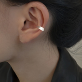 Z小姐925纯银不规则纹理耳夹无耳洞女新款 高级感小众设计感耳骨夹