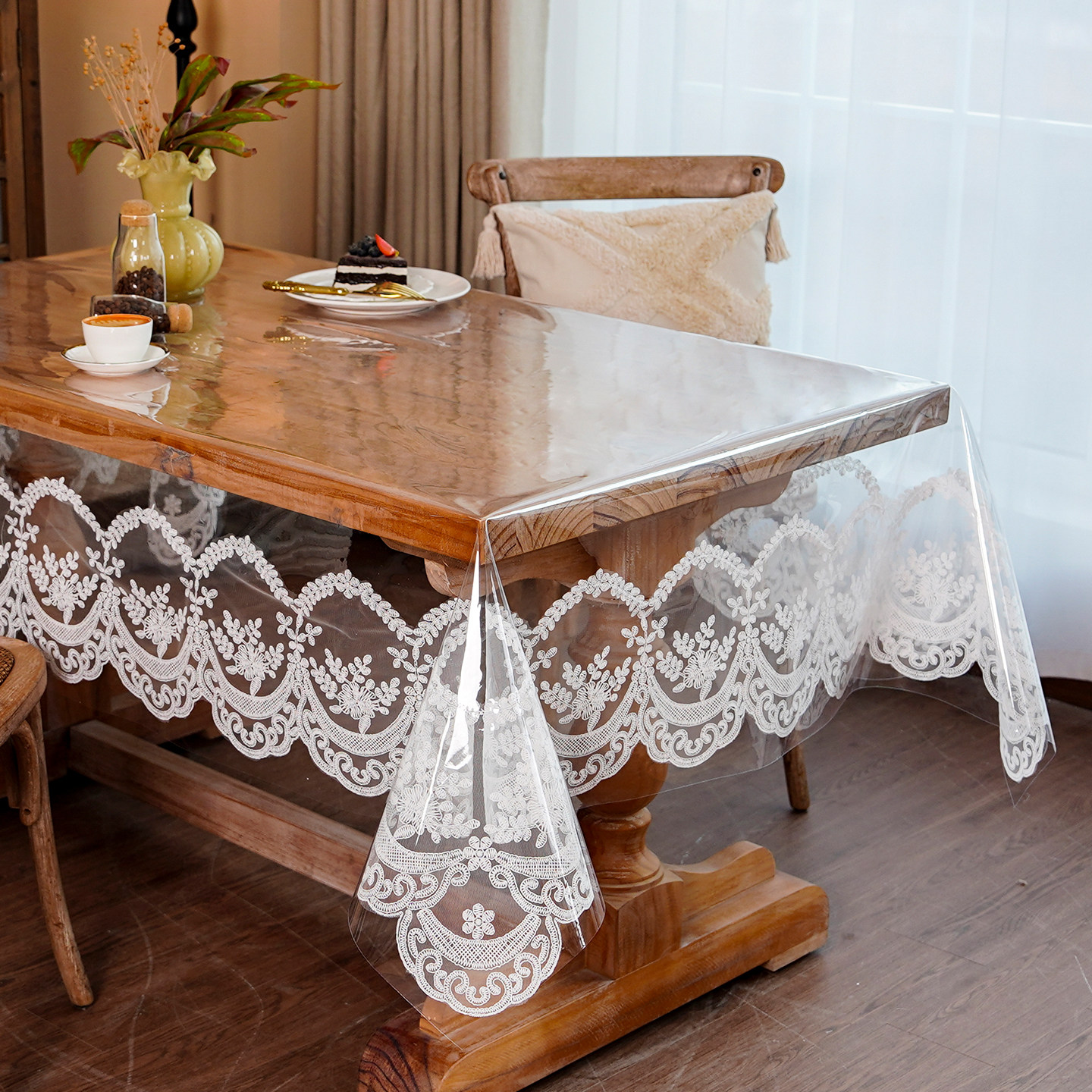 高档pvc桌布轻奢高级感透明免洗餐桌布防水防油软玻璃桌面保护垫,居家布艺,桌布,淘宝优惠券,粉丝福利购,淘宝优惠卷